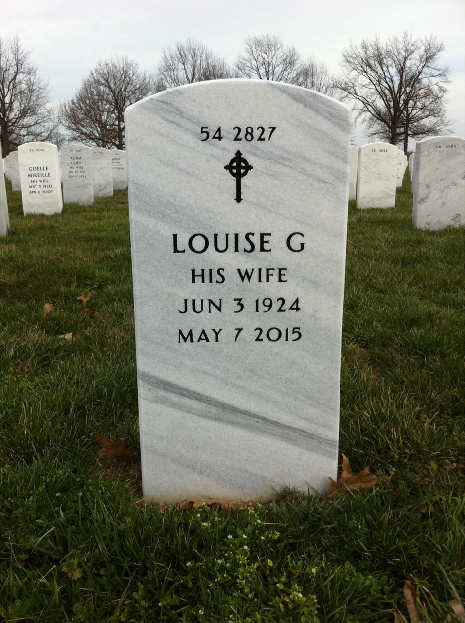 Back of headstone — Walter Stokes