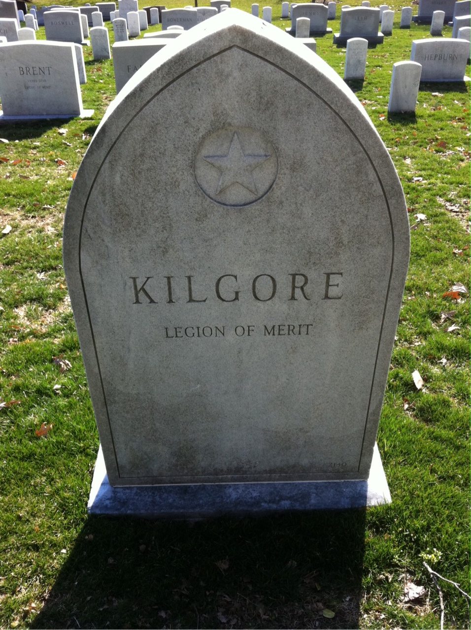 Back of headstone — John Kilgore
