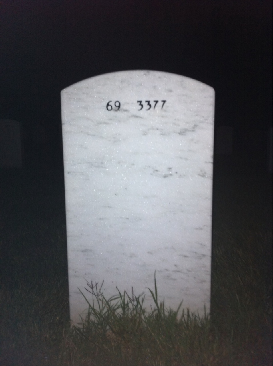 Back of headstone — James Smith