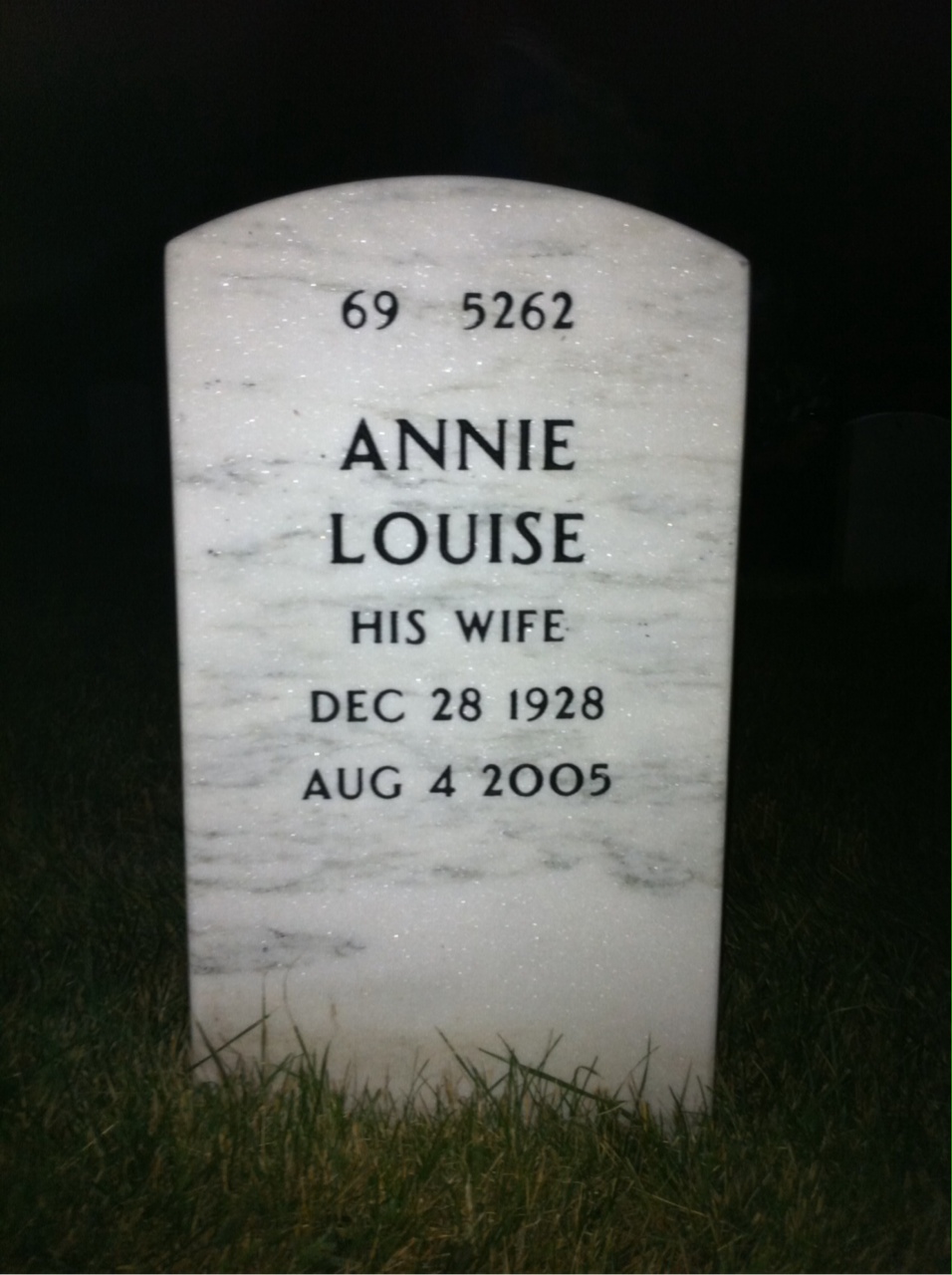 Back of headstone — Sylvester Moore