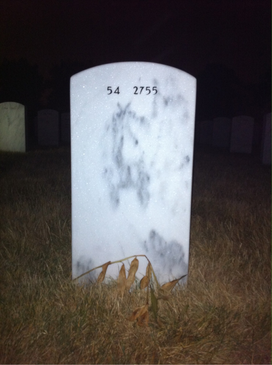 Back of headstone — Frank Crosley