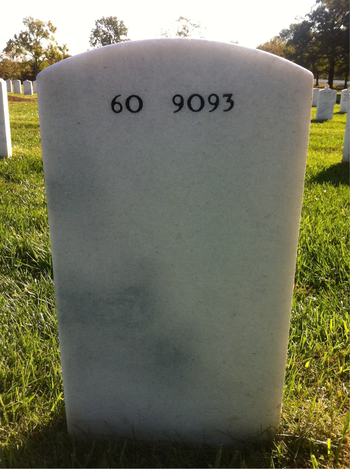 Back of headstone — Norman Moon