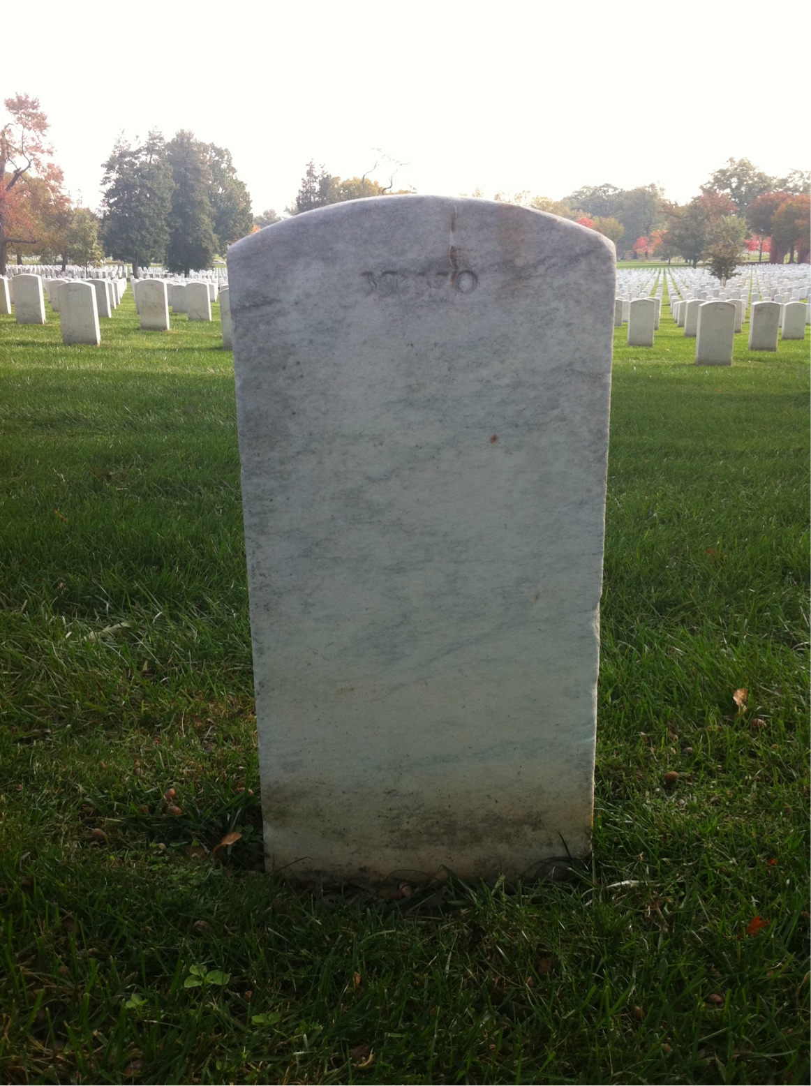 Back of headstone — Karl Aron