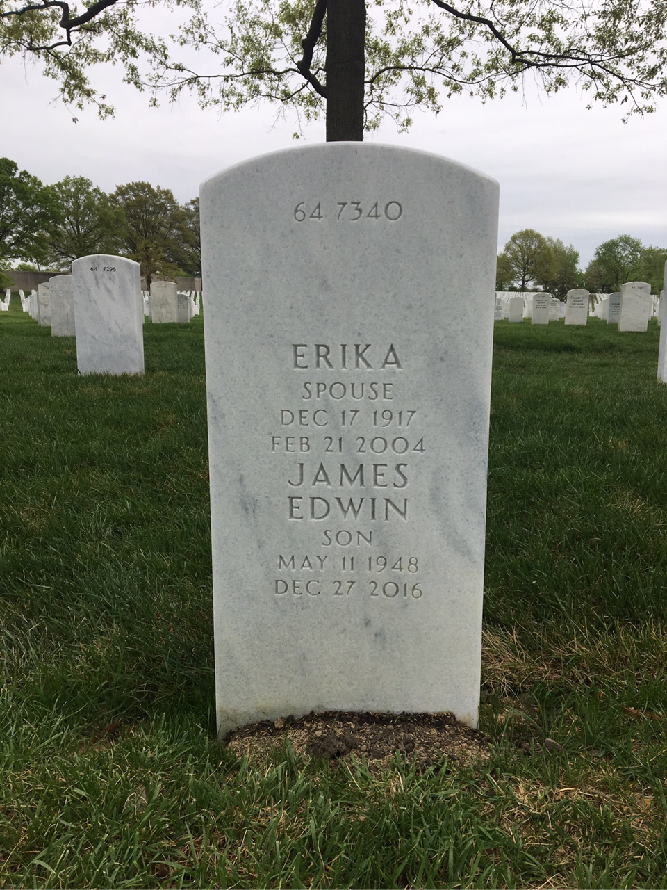 Back of headstone — Philip Pickett