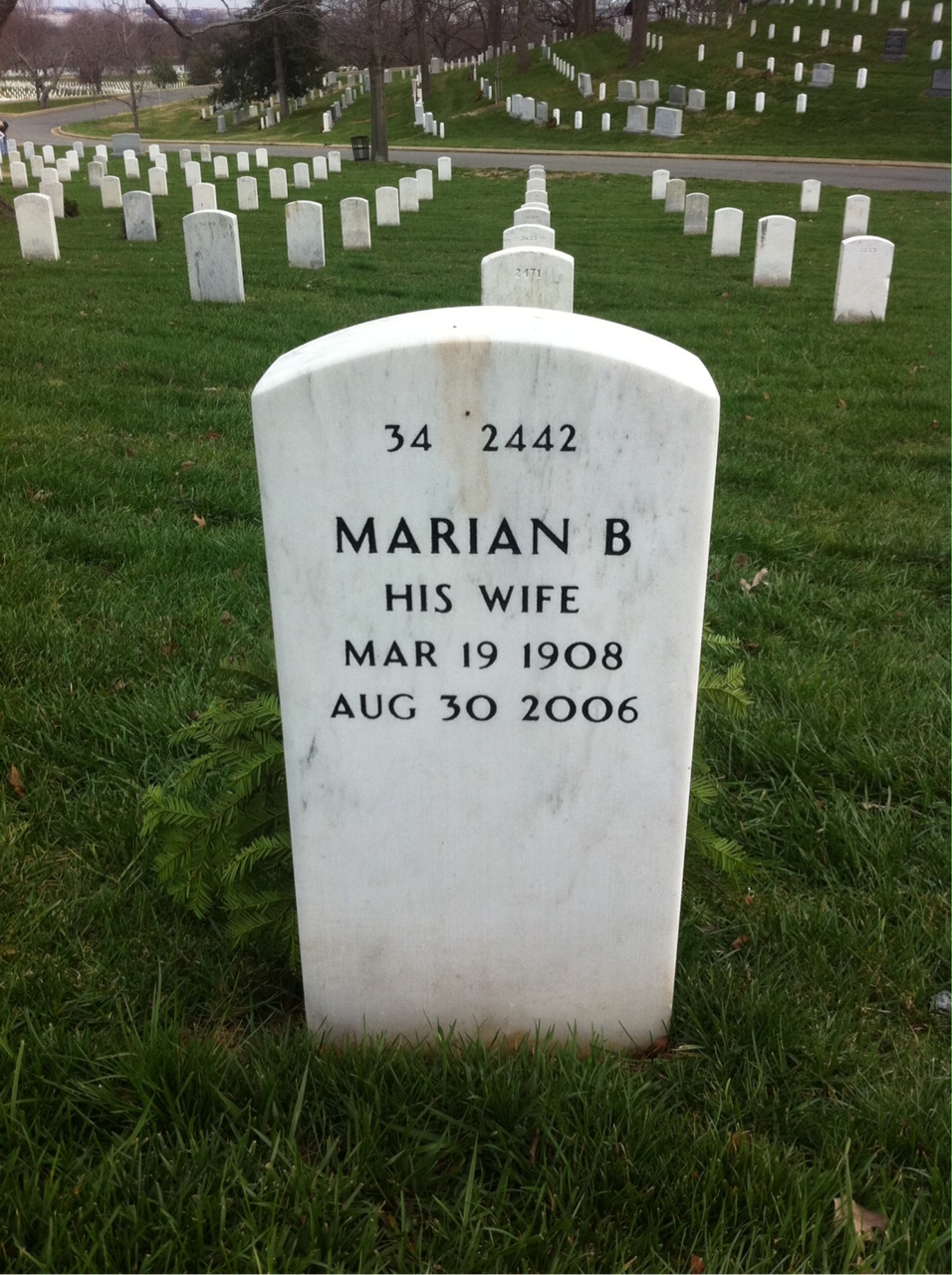 Back of headstone — William Kennard