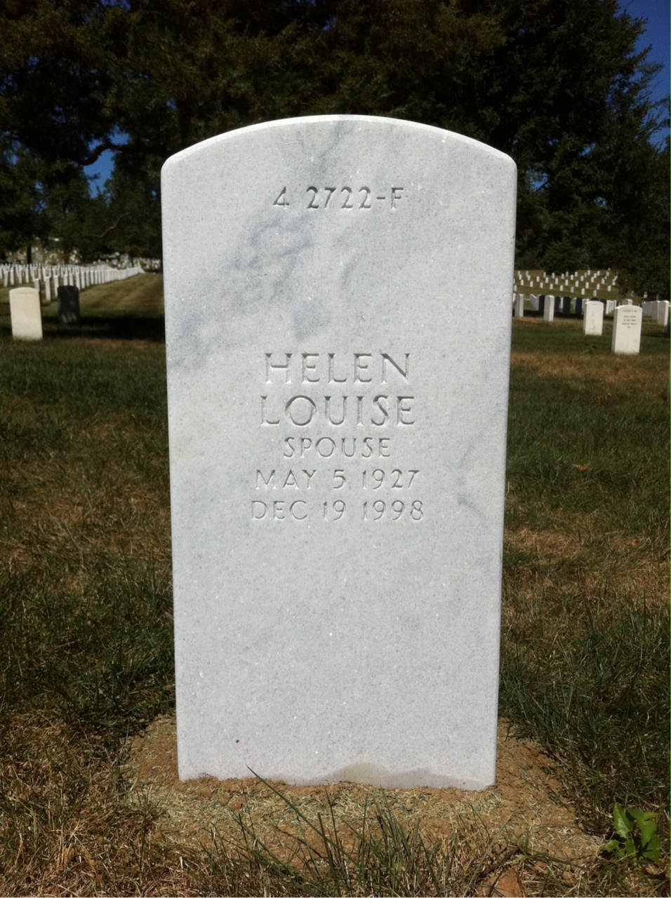 Back of headstone — Royal L Gervais