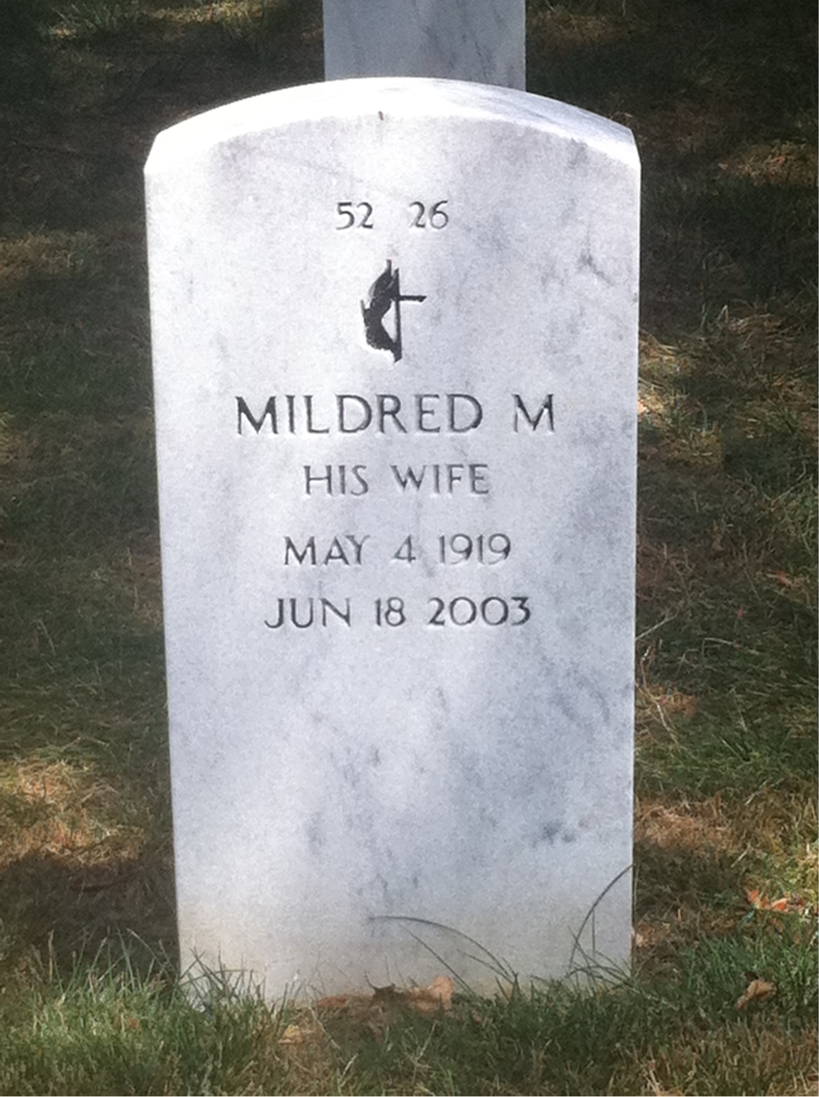 Back of headstone — Robert Abbott