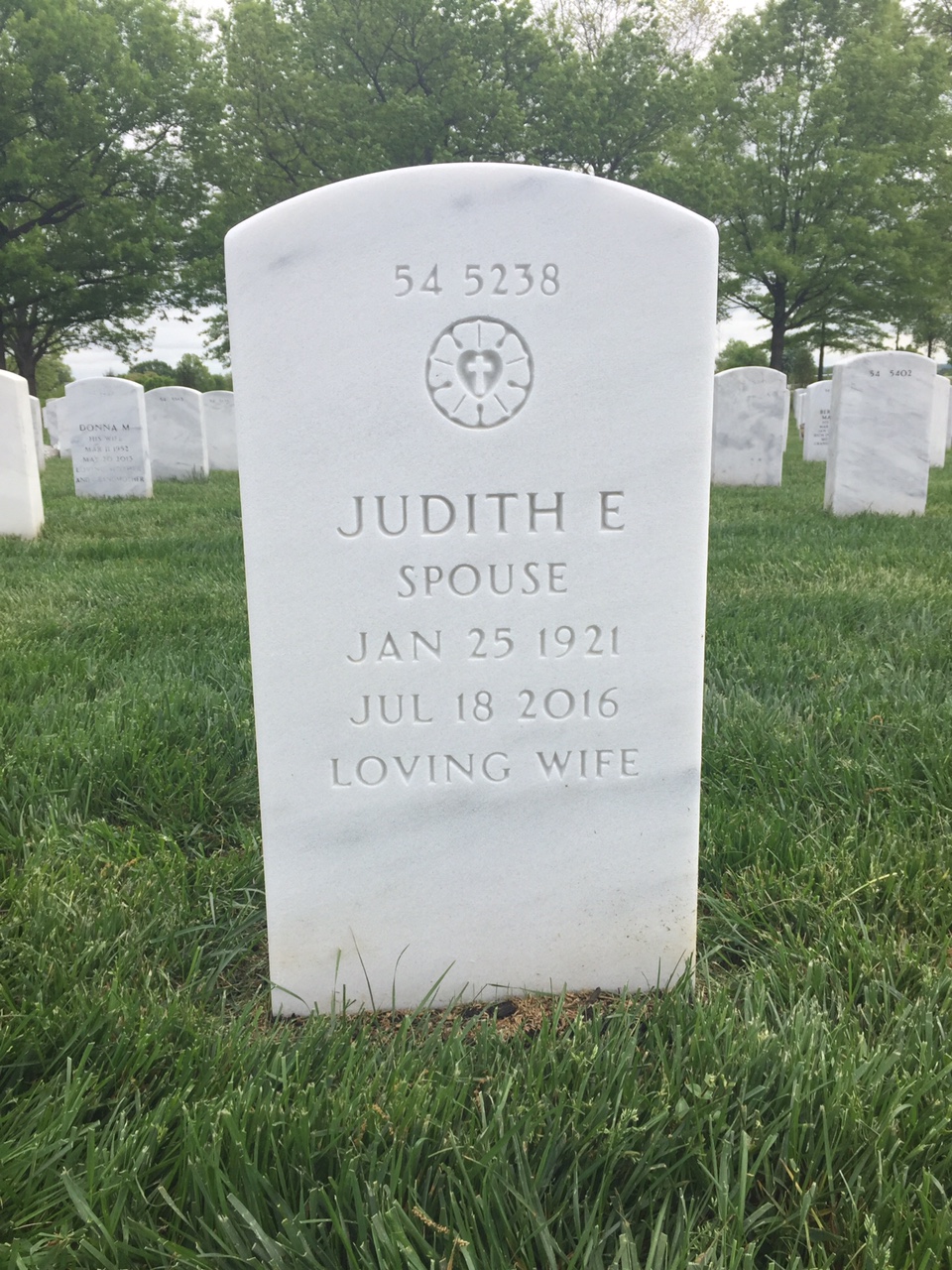 Back of headstone — Kenneth Allen