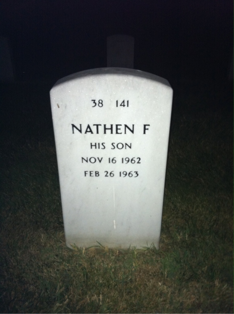 Back of headstone — Matthew Edelmayer