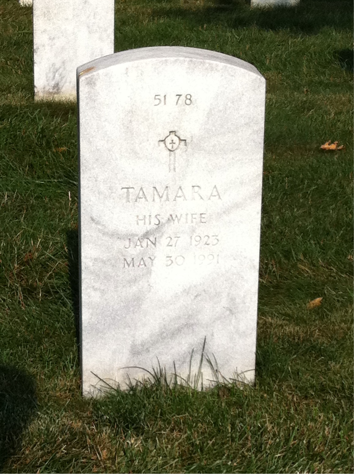 Back of headstone — Joseph Ackman