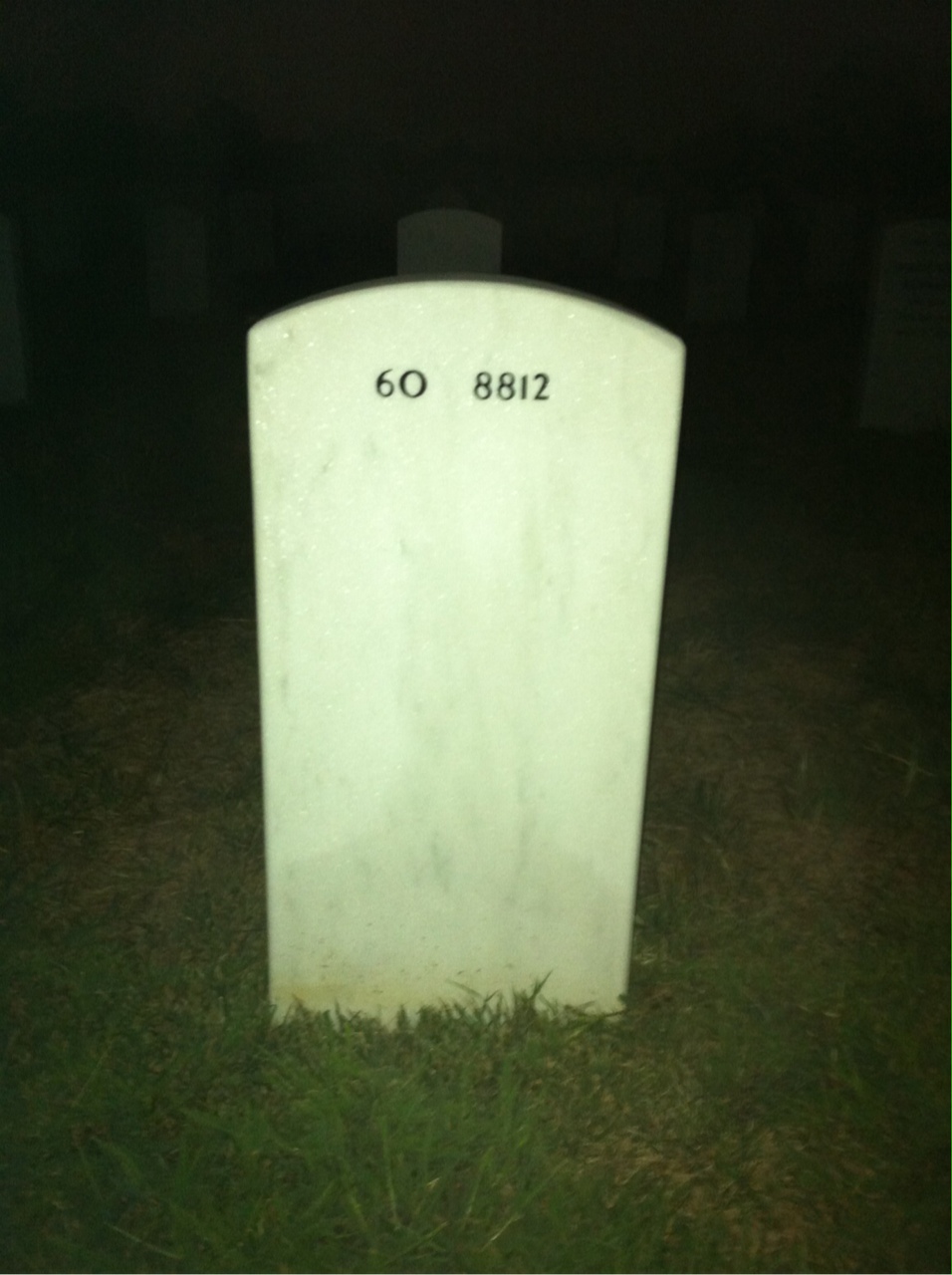 Back of headstone — George Odoms