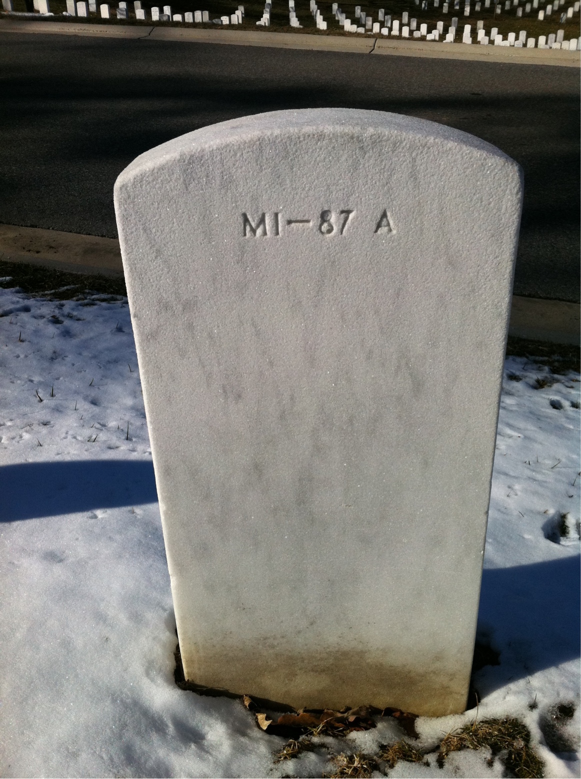 Back of headstone — Michael Franklin Kelly