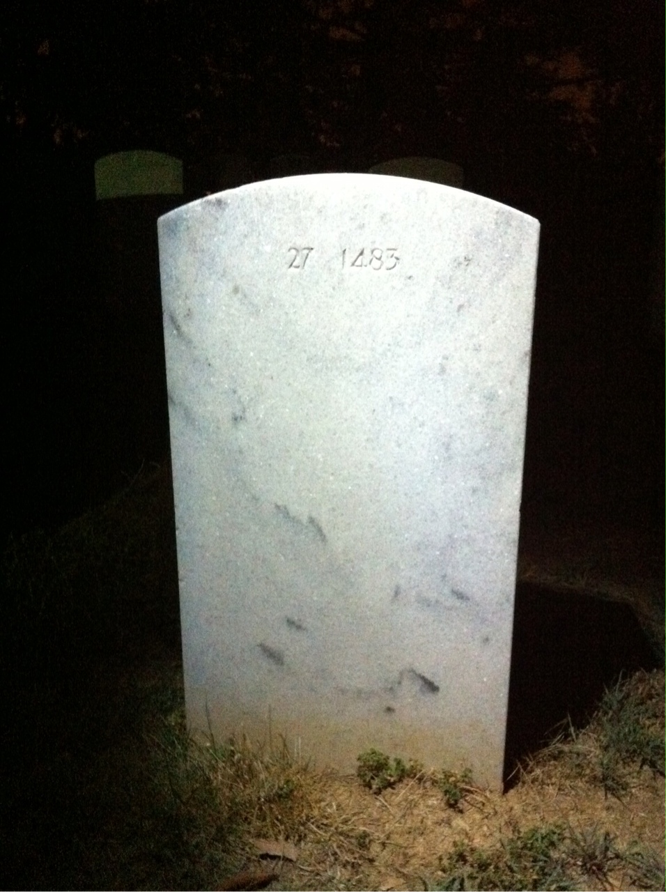 Back of headstone — Robert Baden