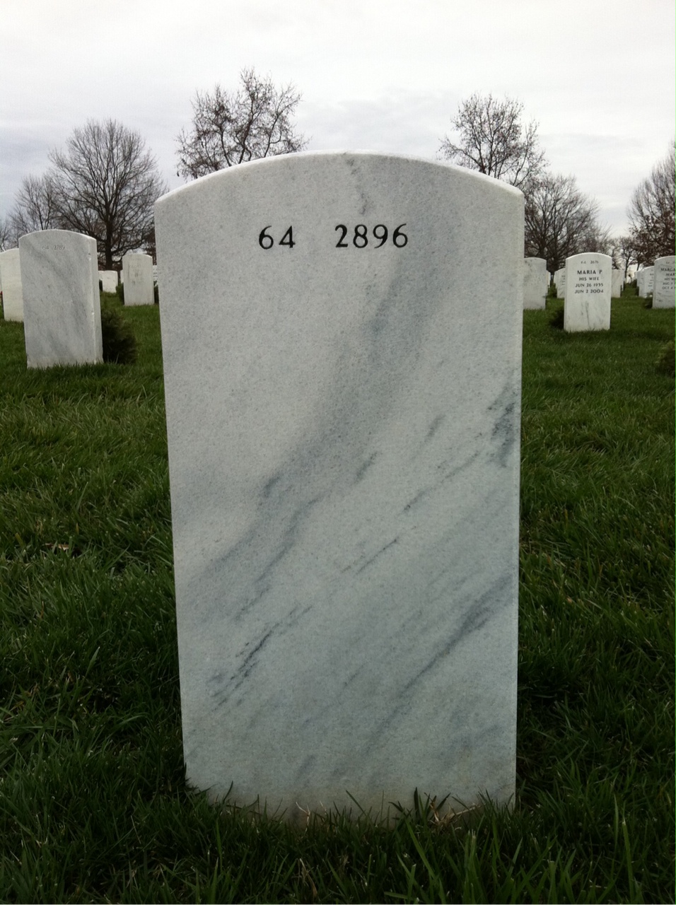 Back of headstone — Harry Jackson