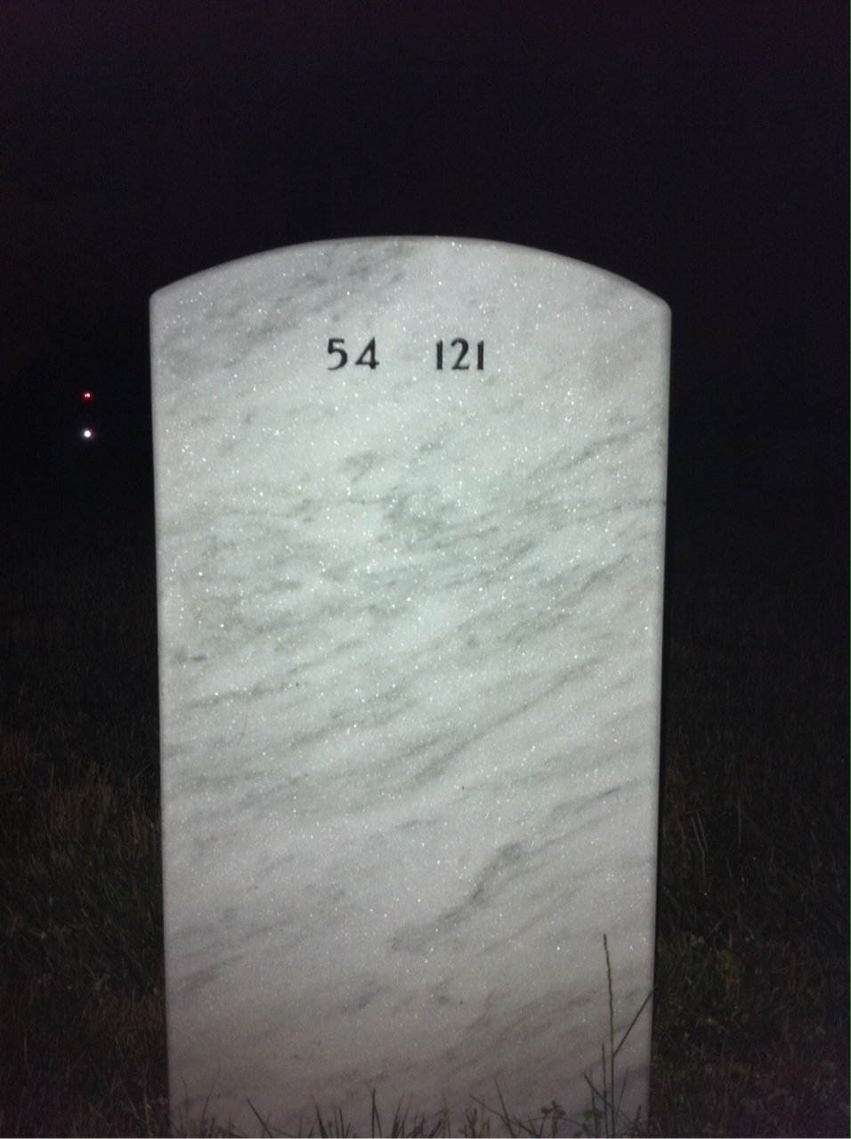 Back of headstone — Dale Burger