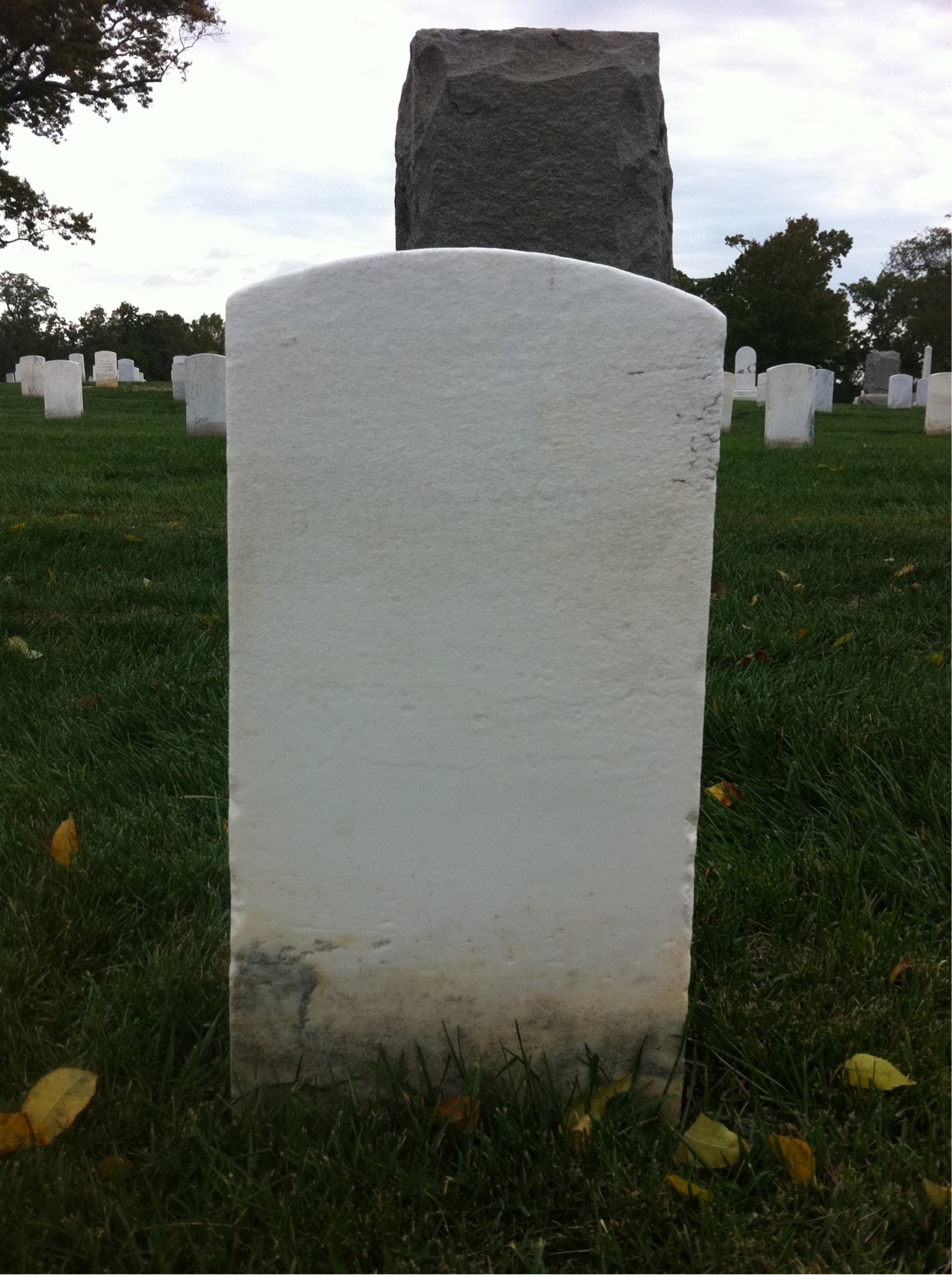 Back of headstone — Joseph Allen