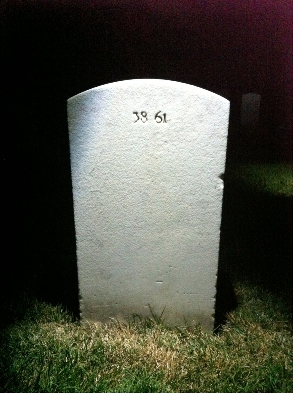 Back of headstone — Otis Montgomery