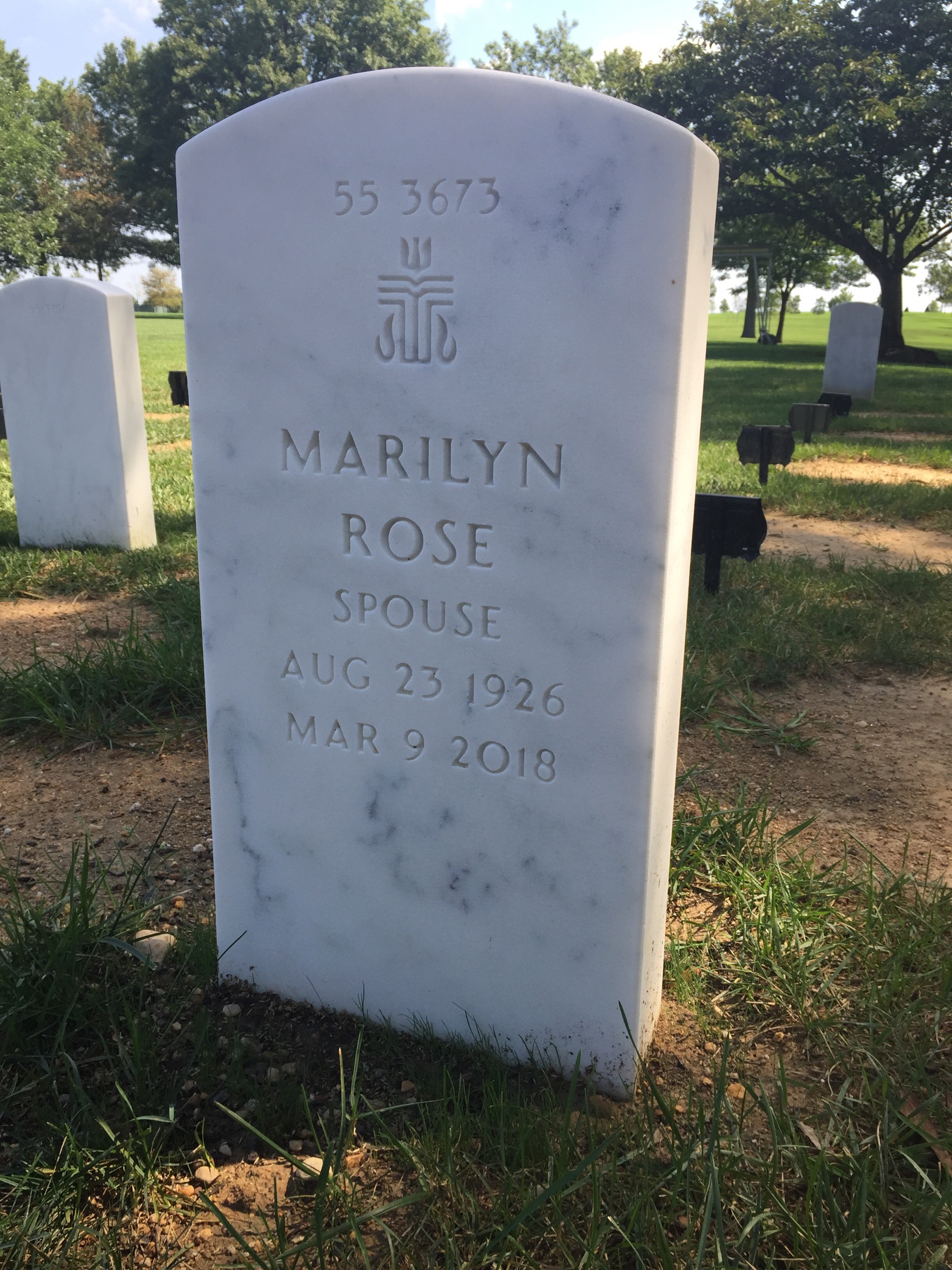 Back of headstone — Ralph Baker