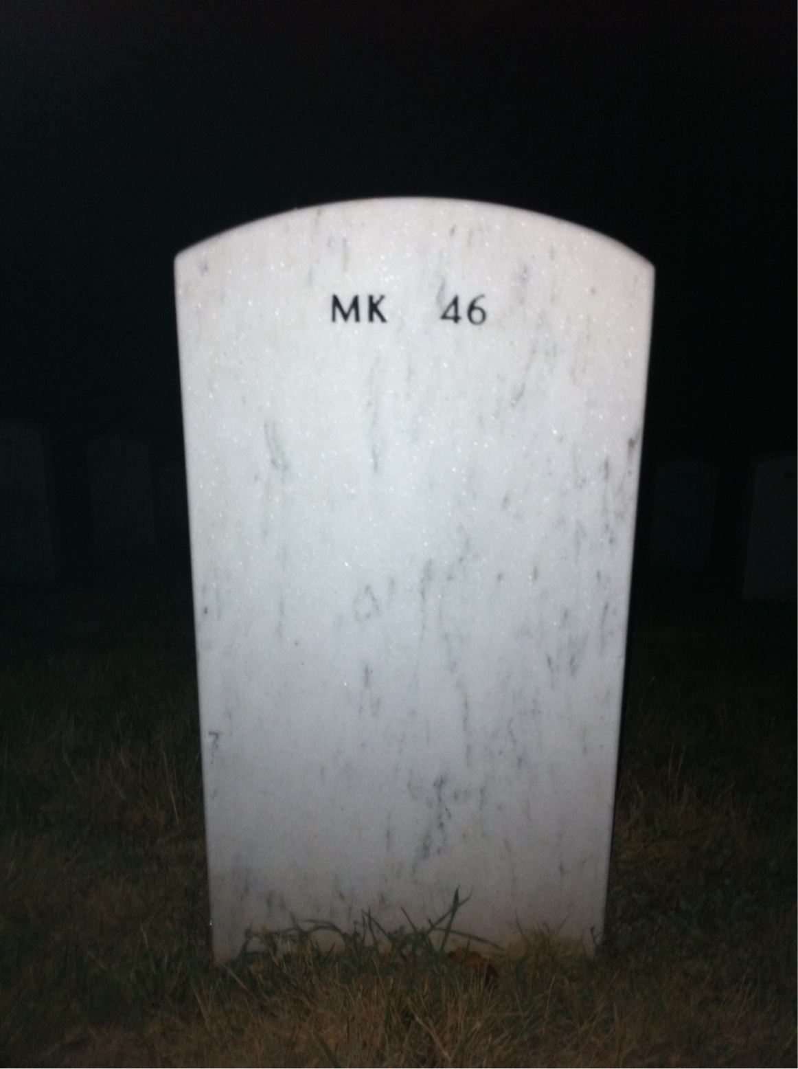 Back of headstone — William Bauer