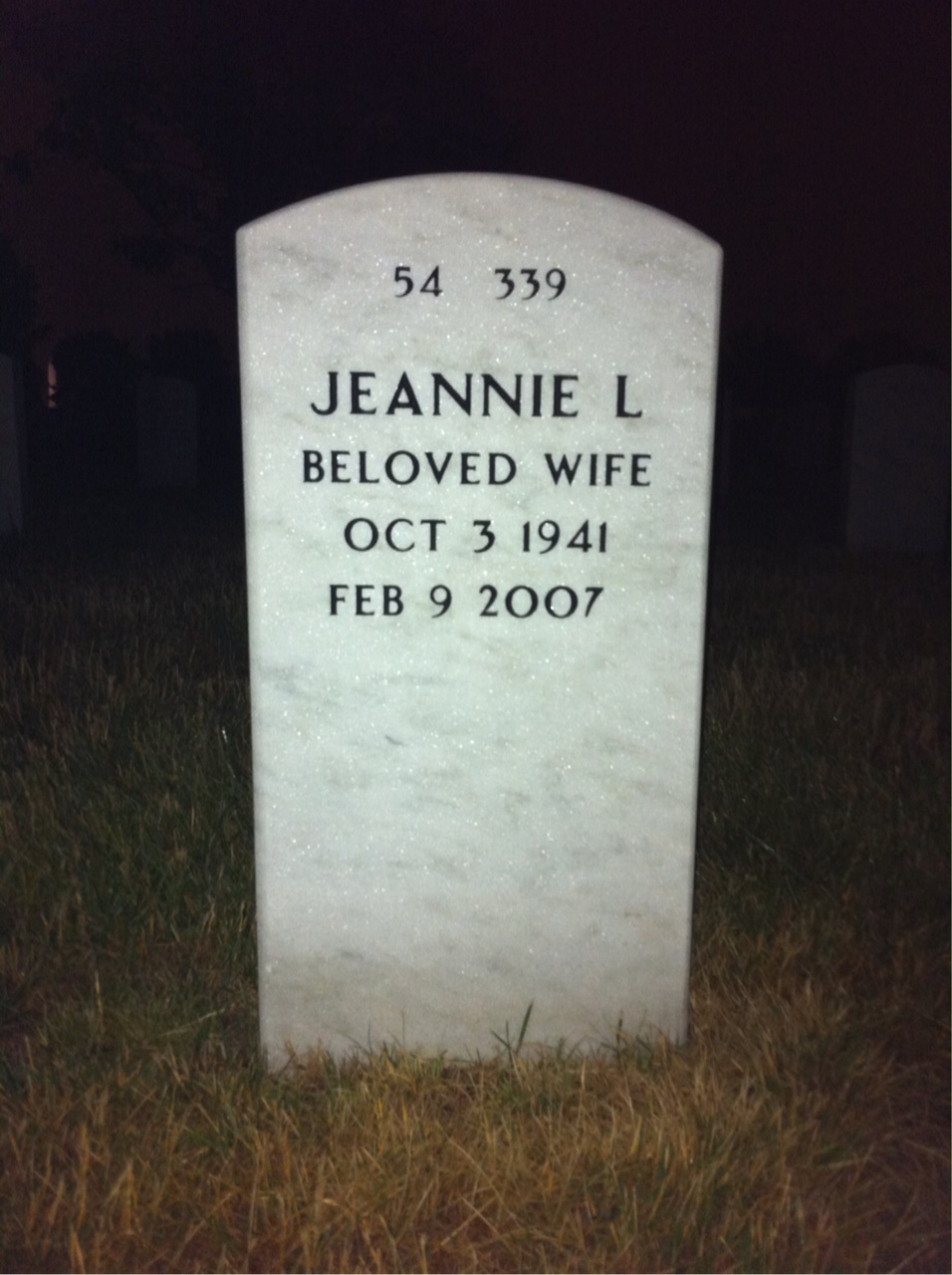 Back of headstone — James Jones