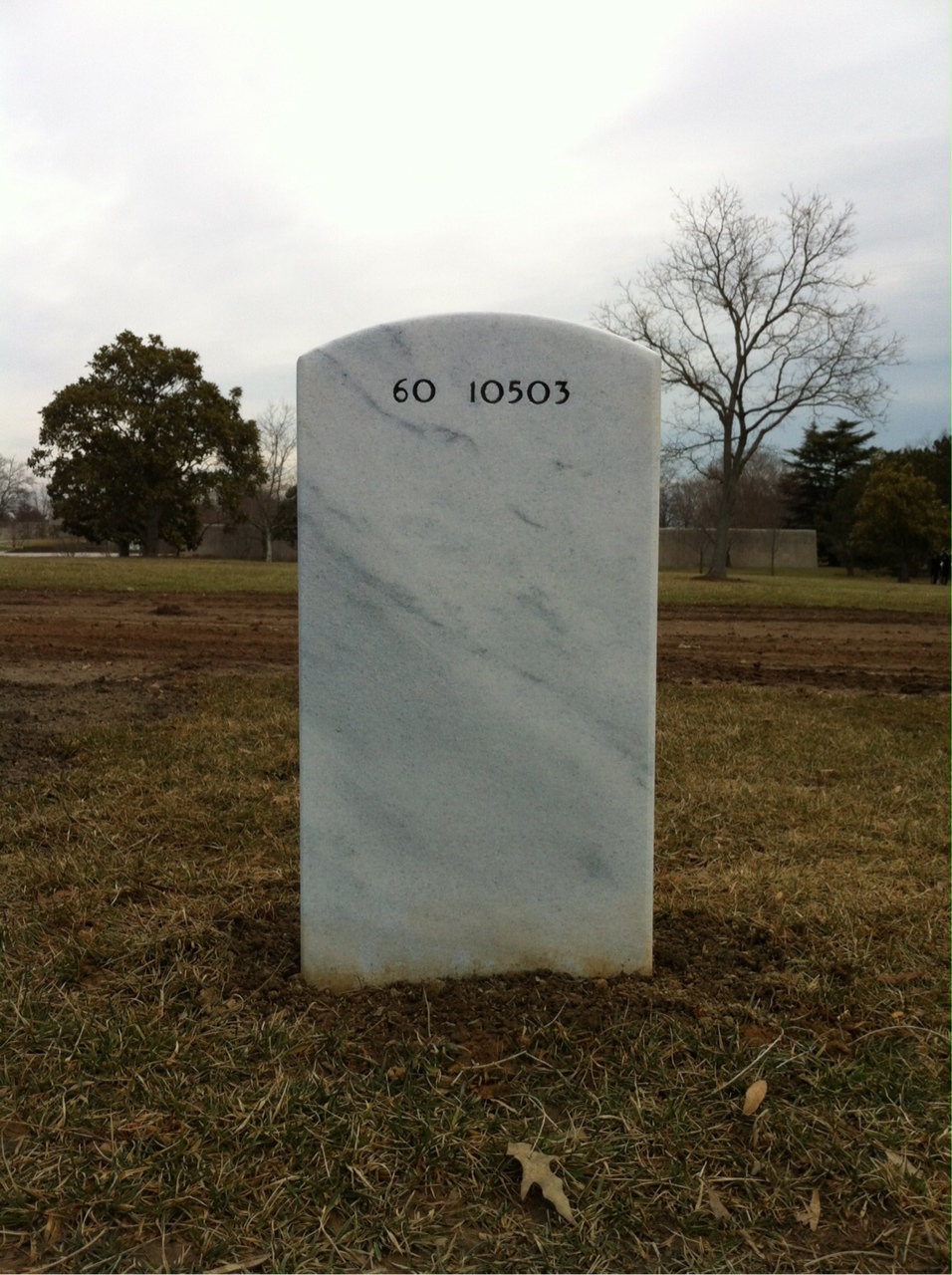 Back of headstone — Kavin Mitchell