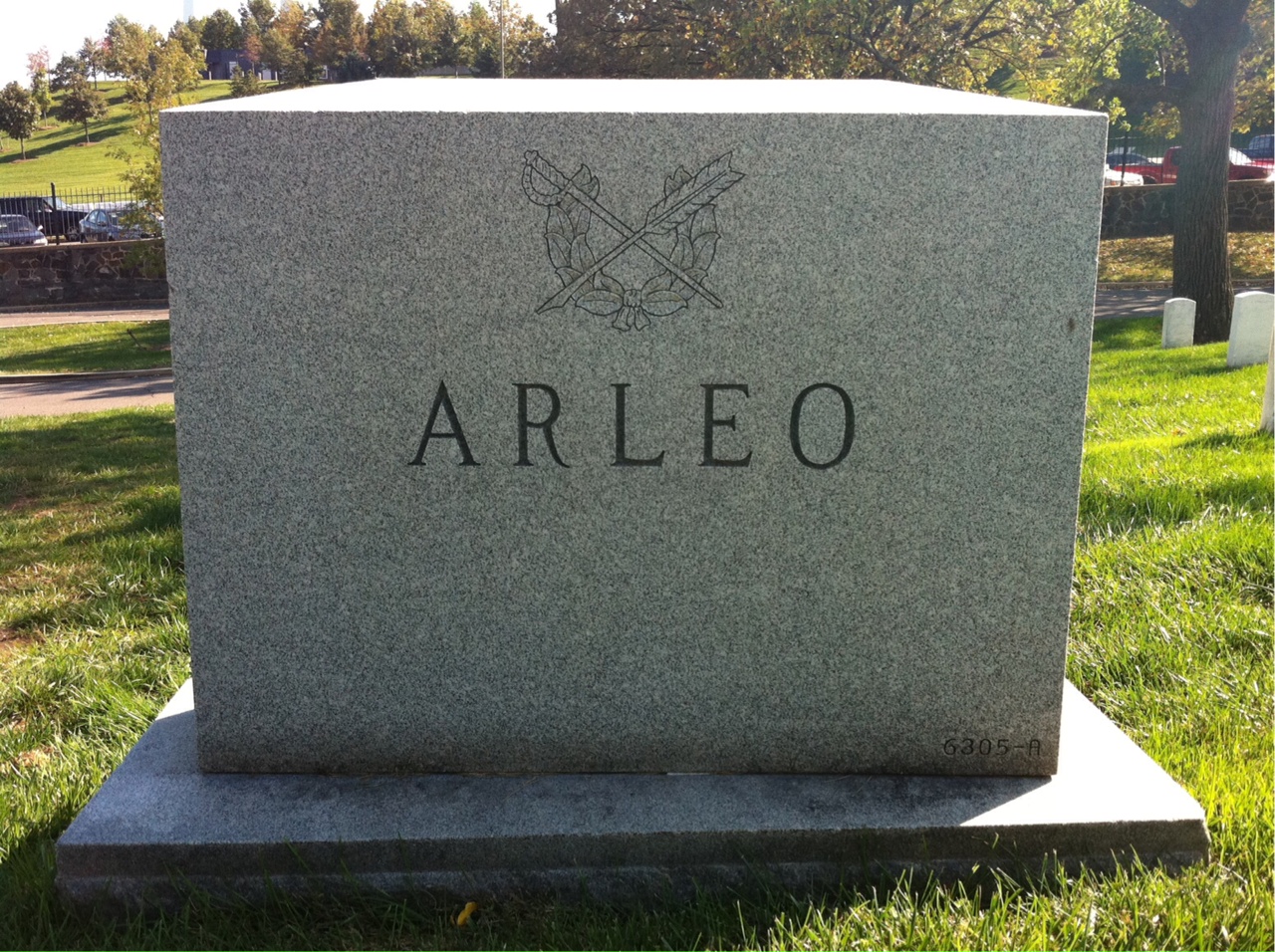 Back of headstone — Norma Arleo