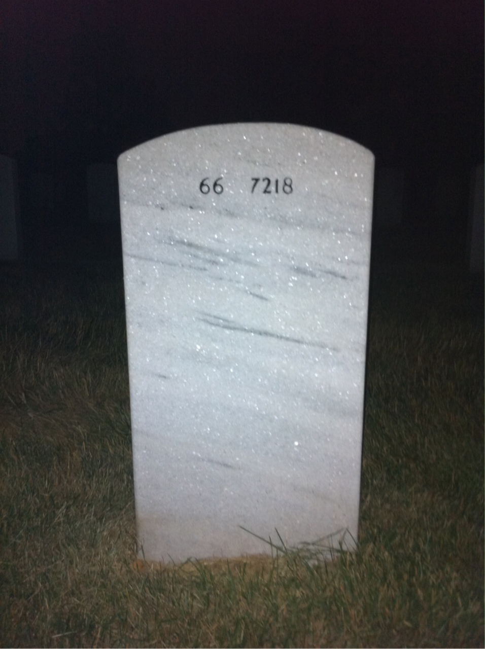 Back of headstone — William Massuros