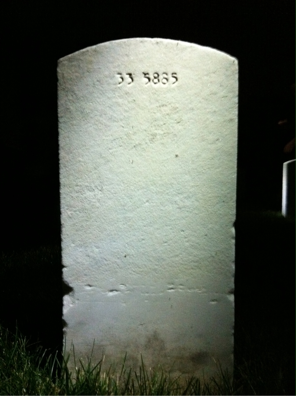 Back of headstone — William J Jordan