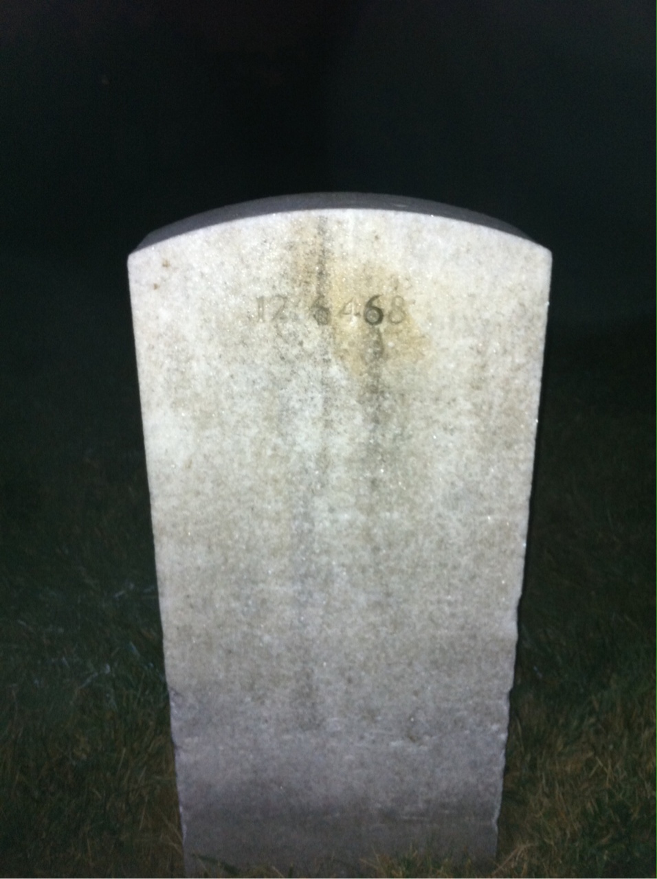 Back of headstone — Christopher Almond
