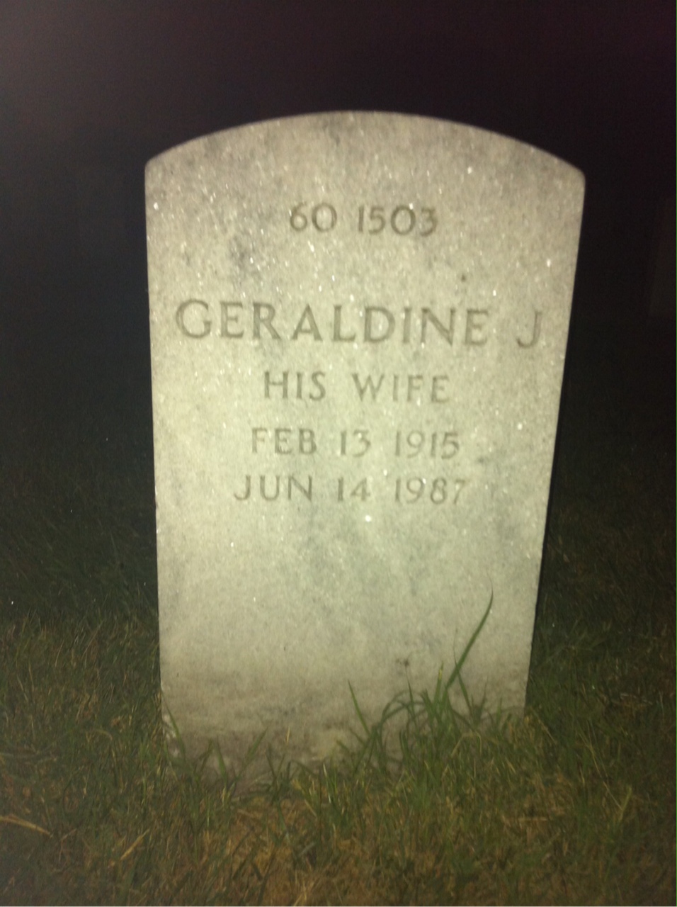Back of headstone — William Murphy