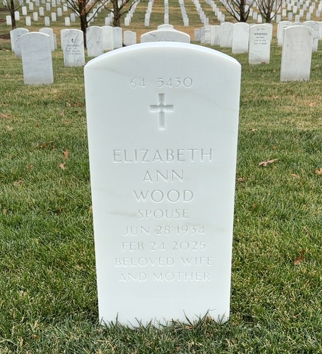 Back of headstone — Barry Wood