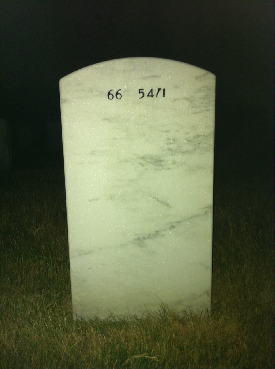Back of headstone — Robert Huntley
