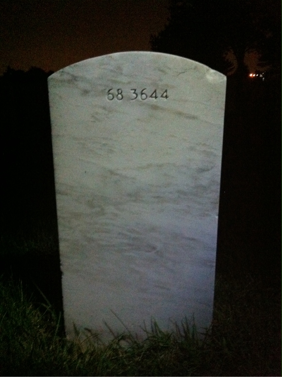 Back of headstone — Thomas Wayne Vaughn