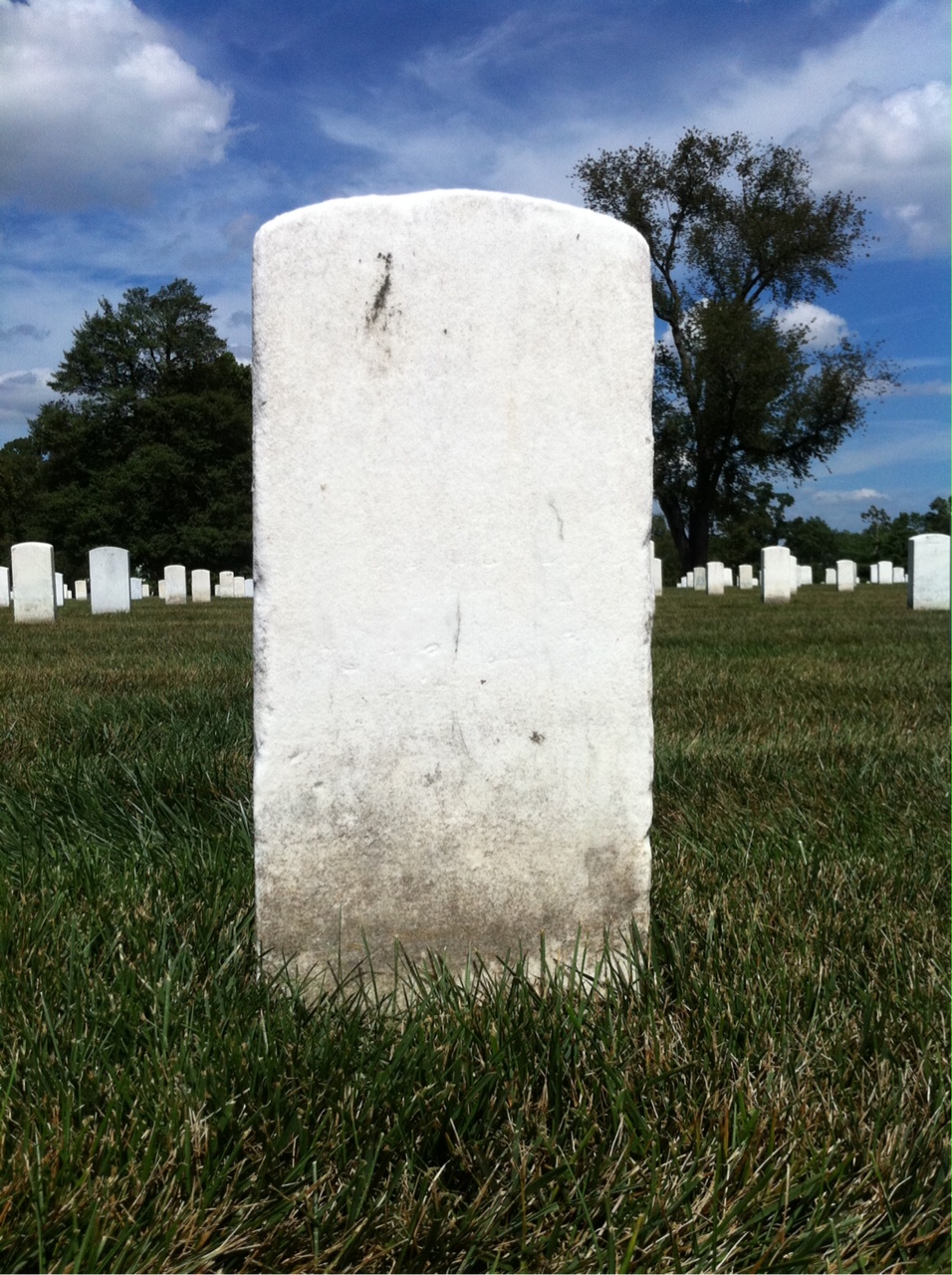 Back of headstone — Martin Arrott