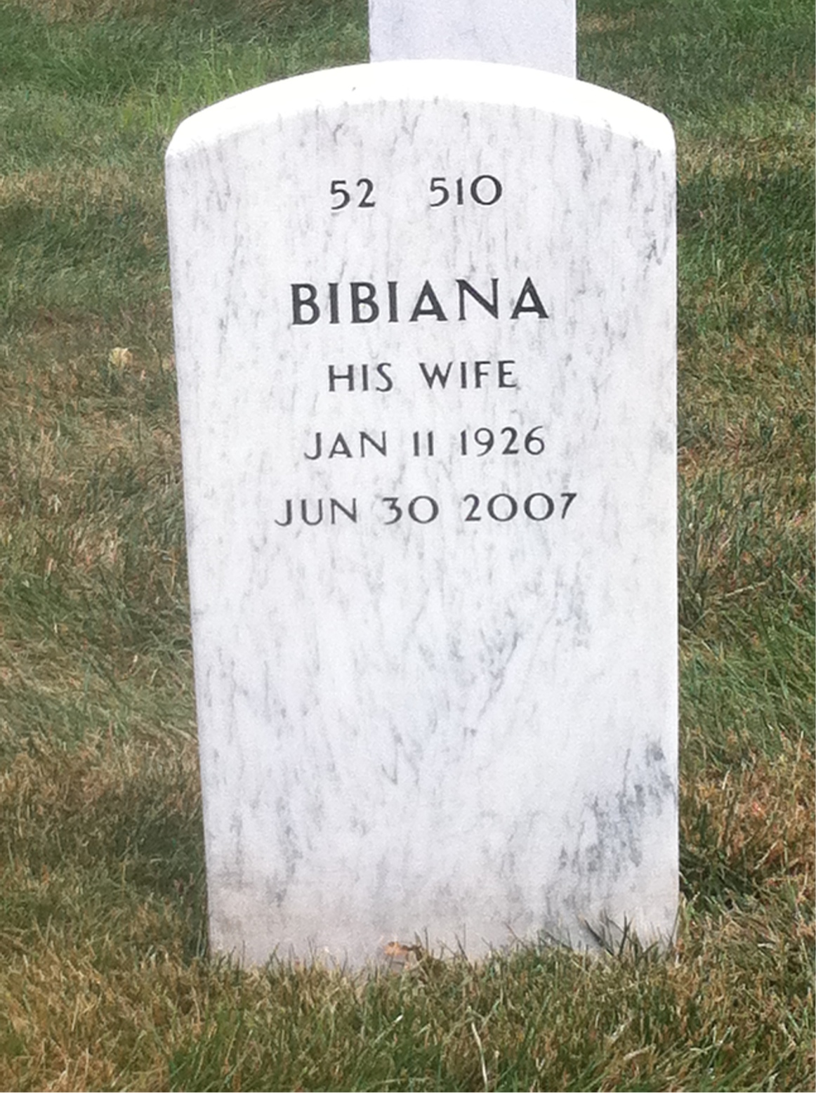 Back of headstone — Conrad Menzia