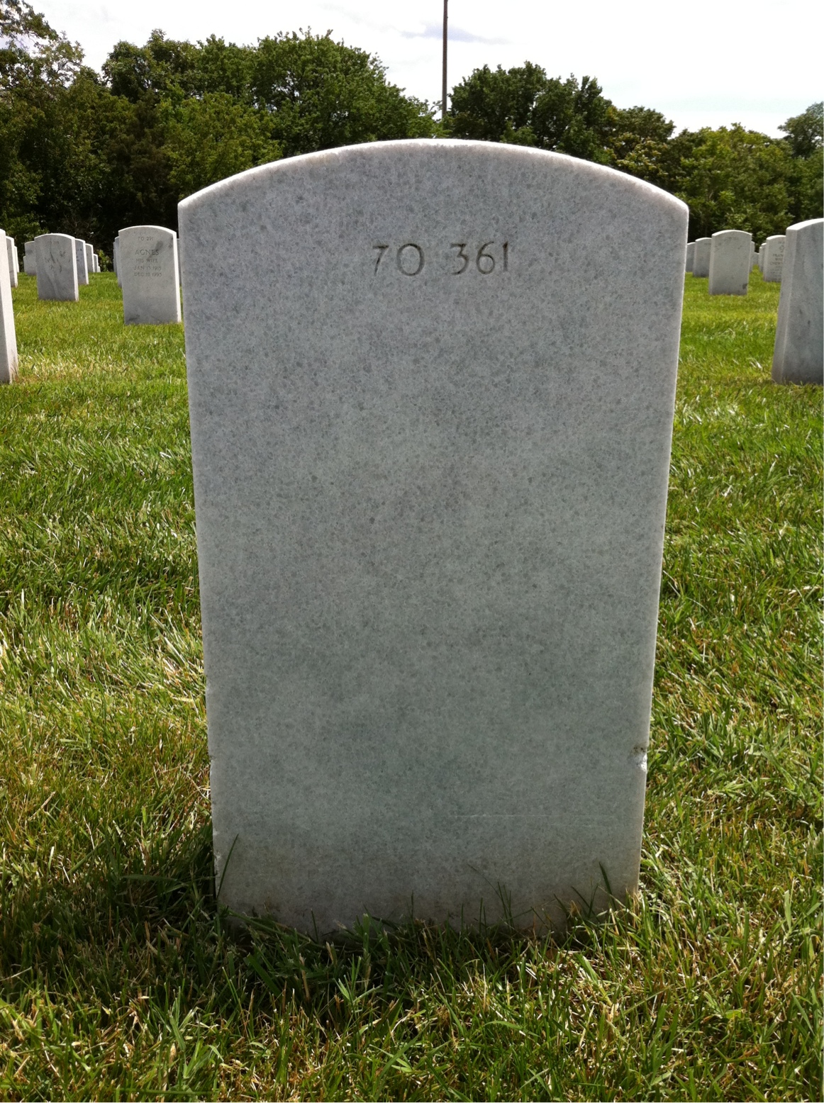 Back of headstone — Robert Abraham
