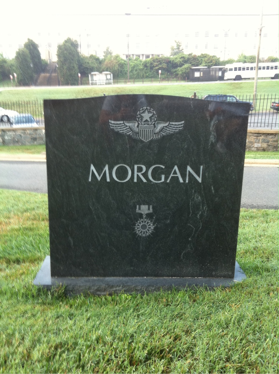 Back of headstone — William Morgan