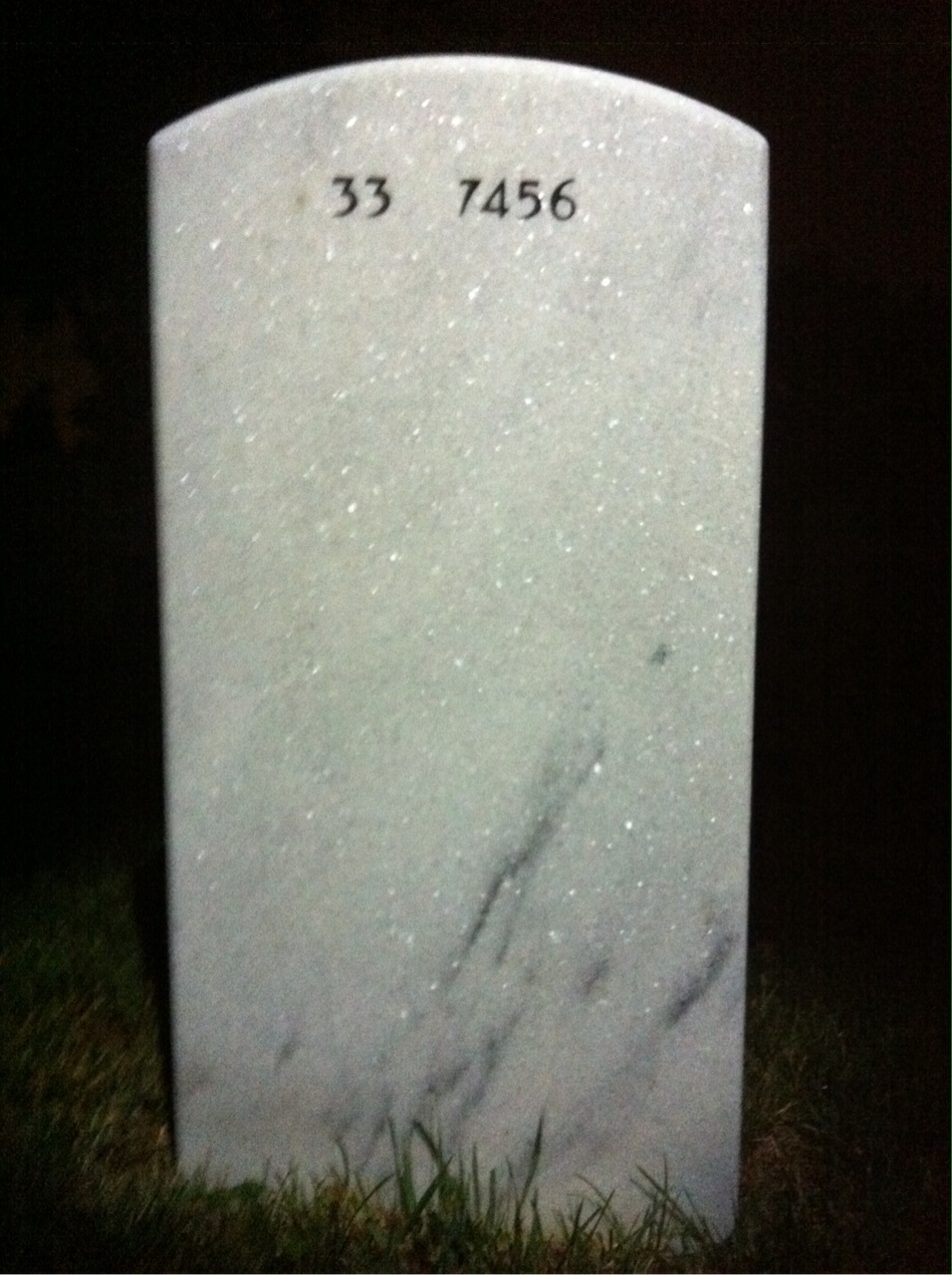 Back of headstone — Richard Hessin
