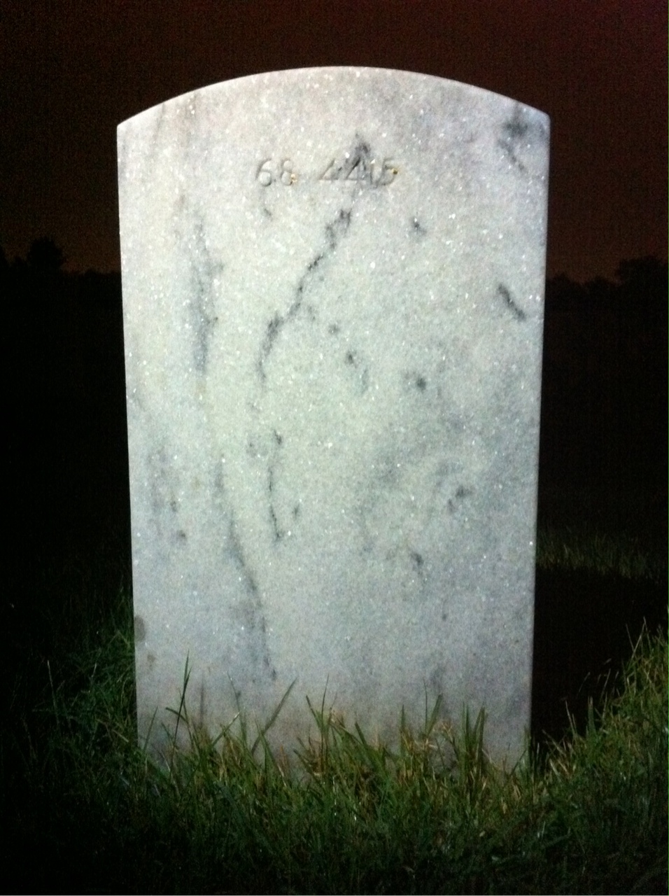 Back of headstone — Michael Muir