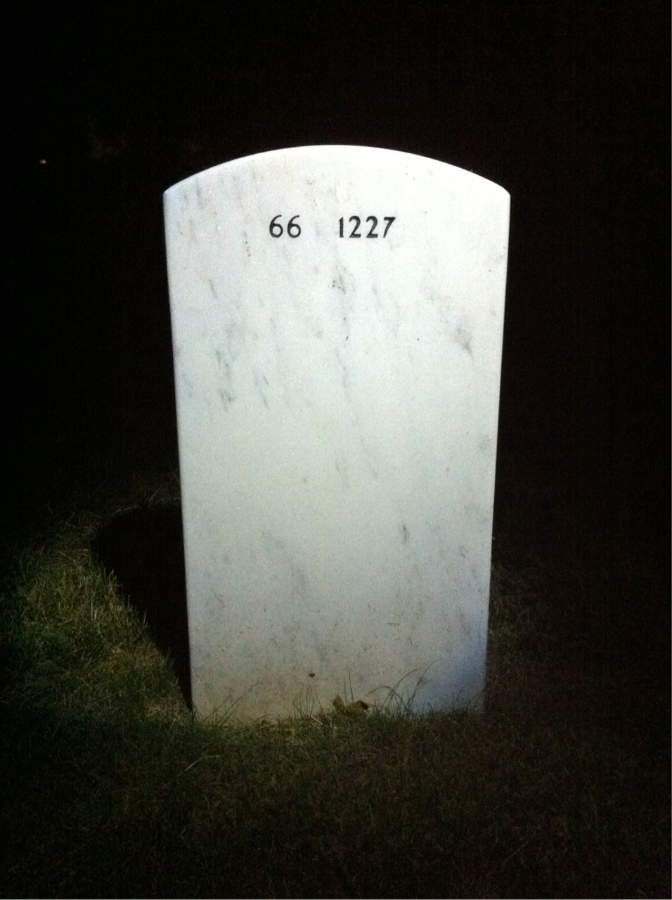 Back of headstone — James Jarrell