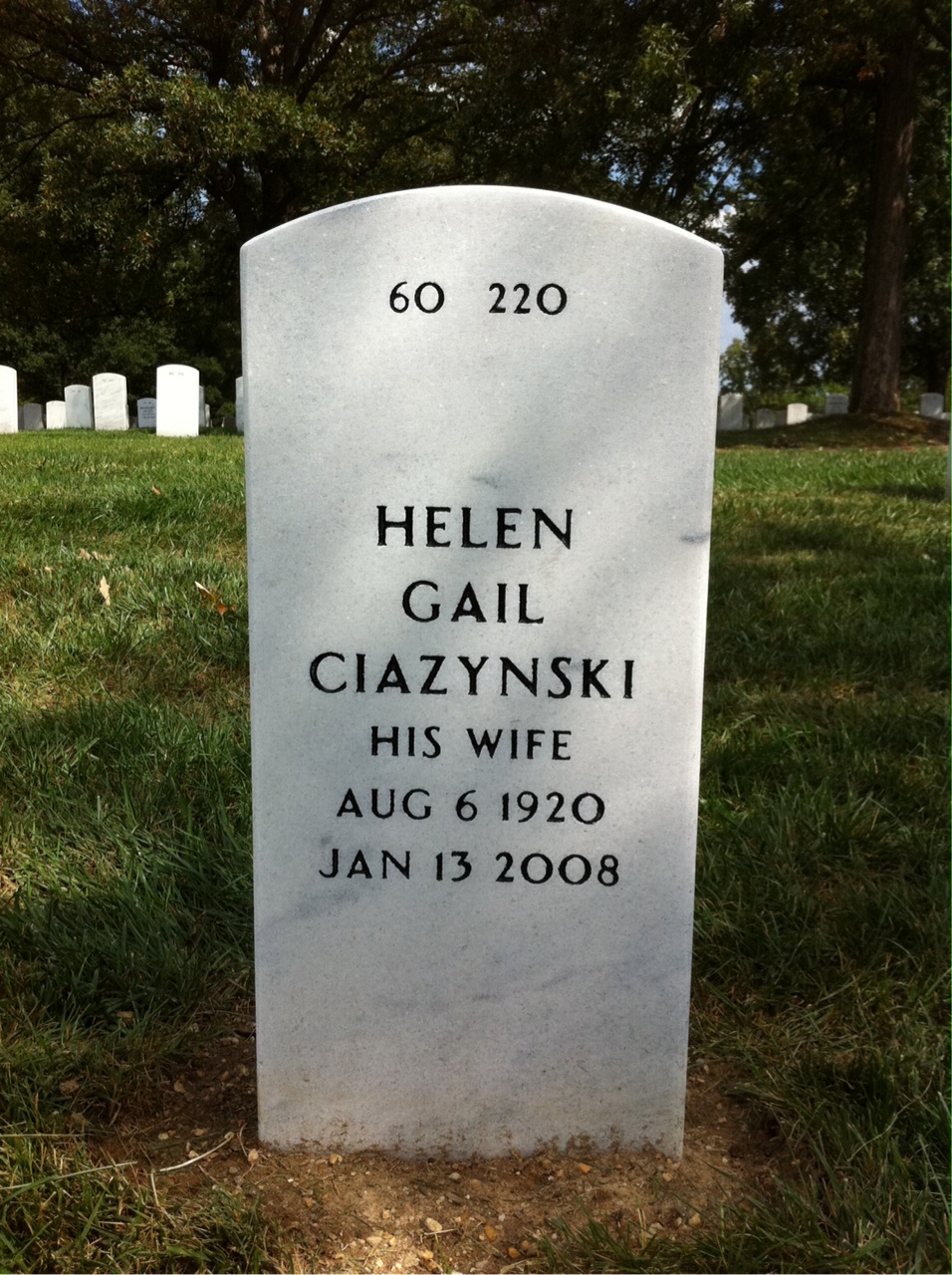 Back of headstone — Alexander Pedgarney