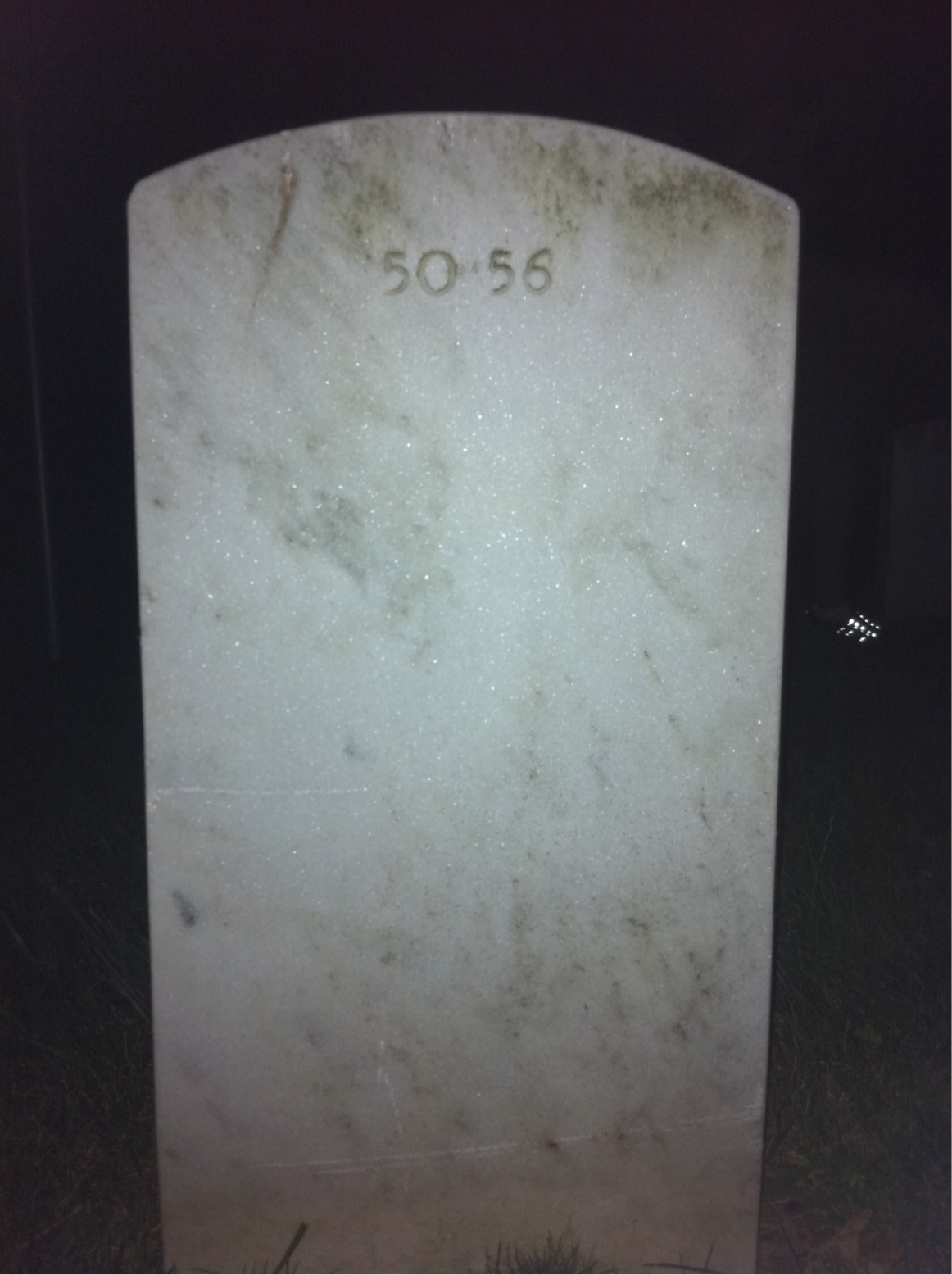 Back of headstone — John Seeten Patterson