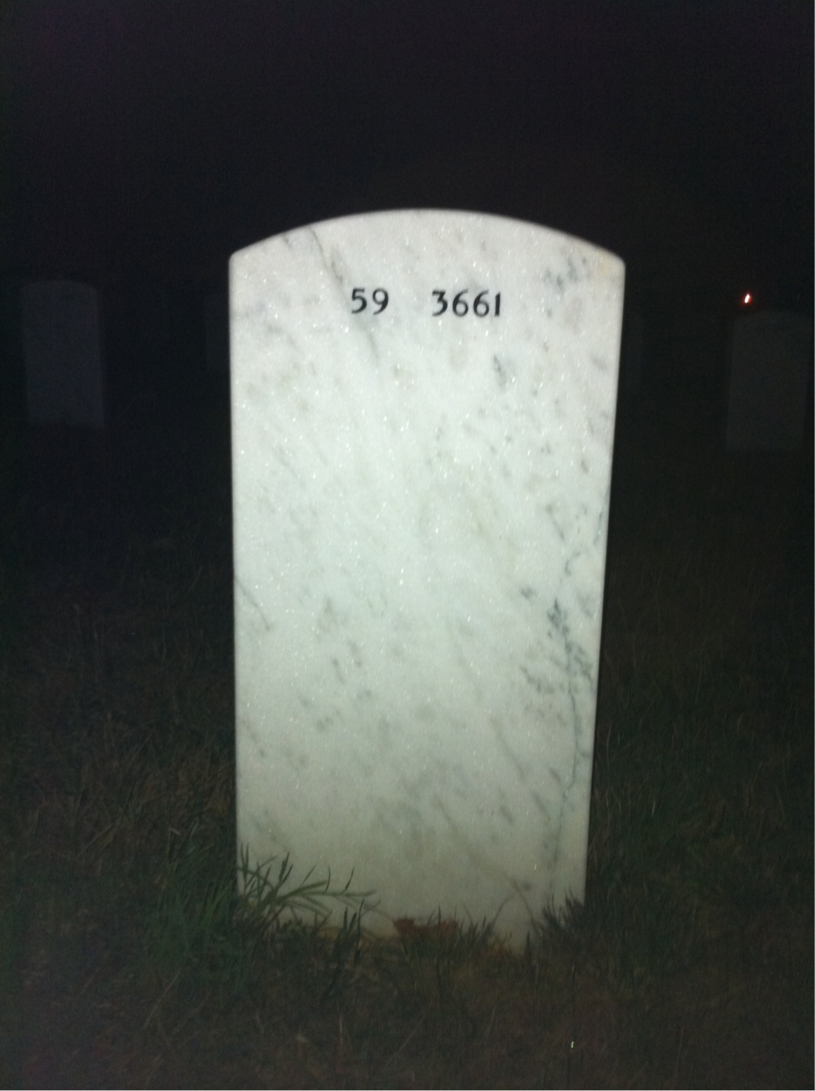 Back of headstone — Ronald Veliz