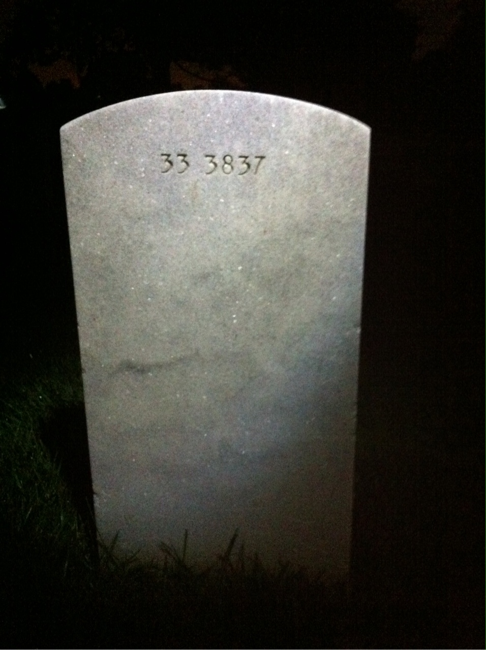 Back of headstone — Elizabeth Moreland