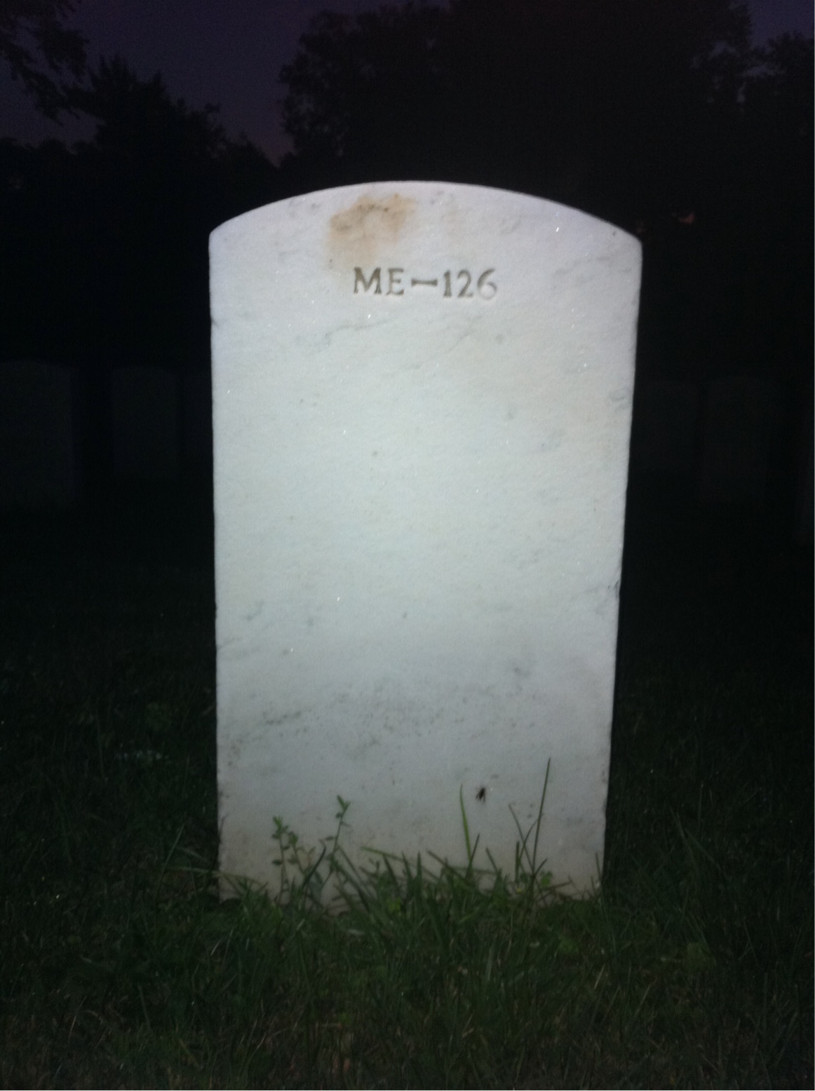Back of headstone — Arthur Austin