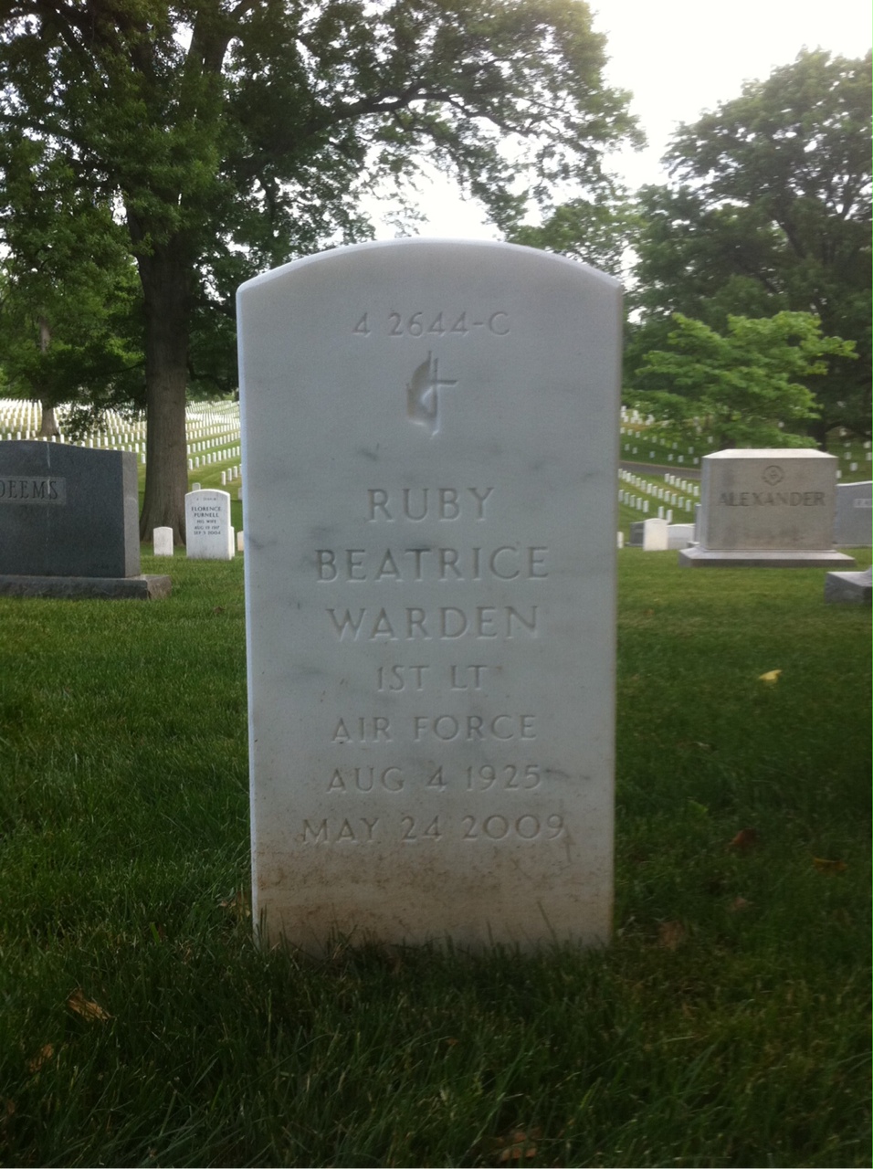 Back of headstone — Jimmy Warden