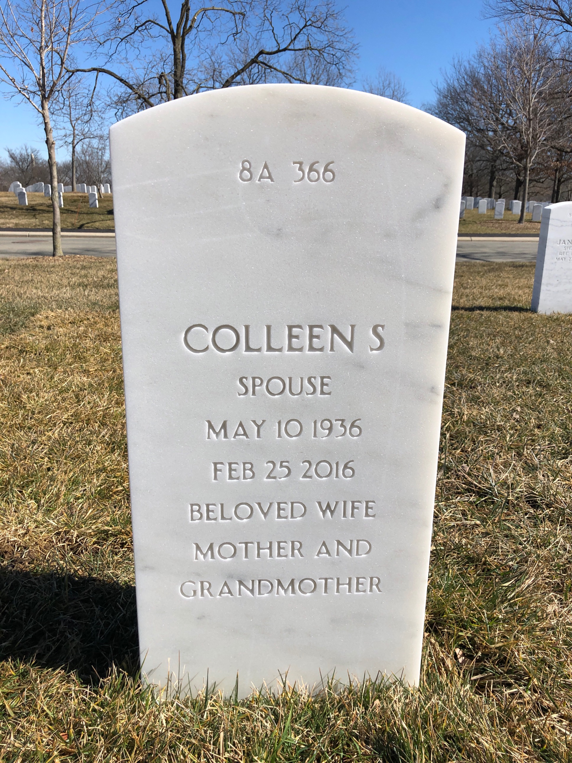 Back of headstone — William Charles Neel