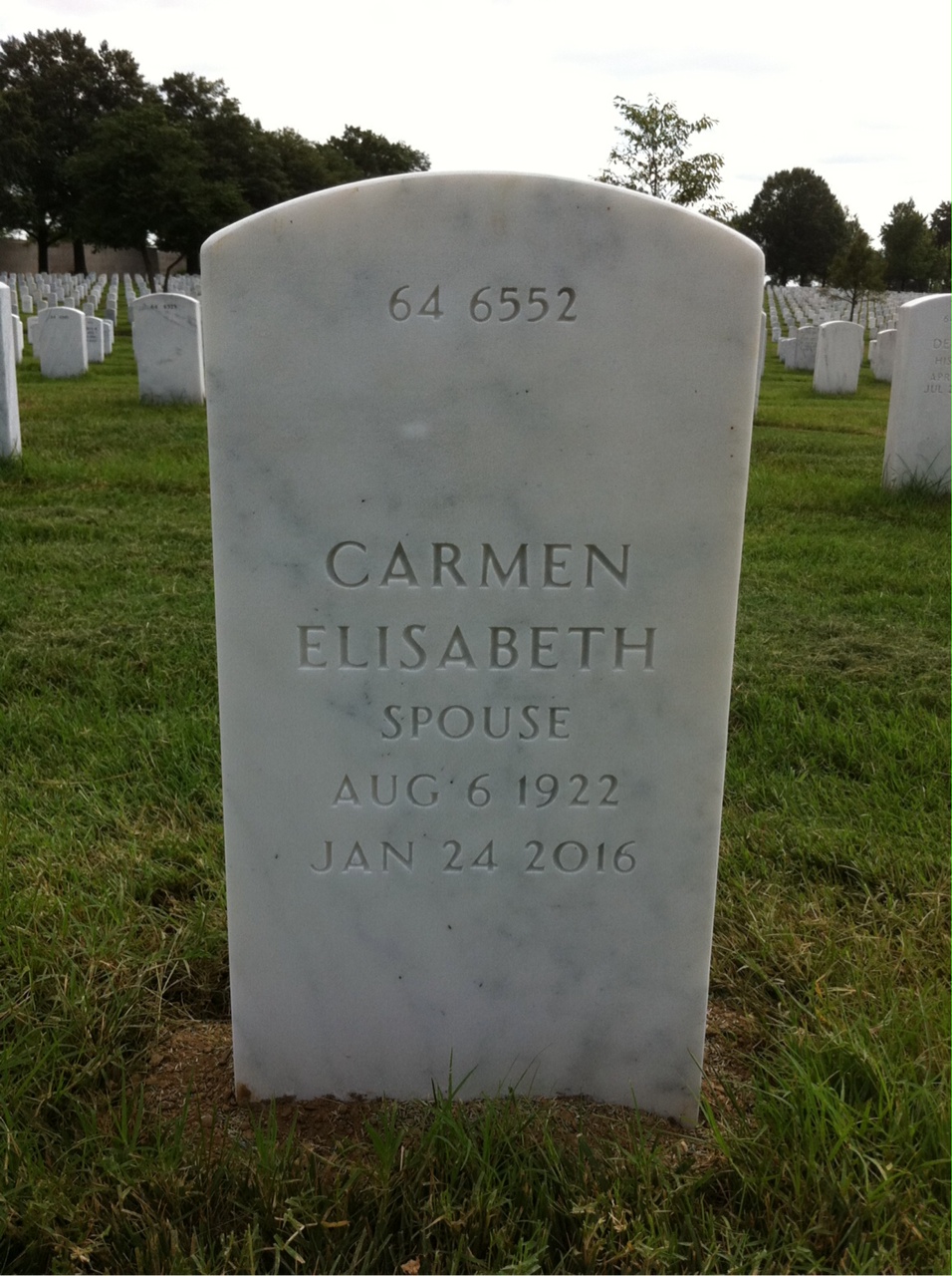 Back of headstone — Edwin Clark