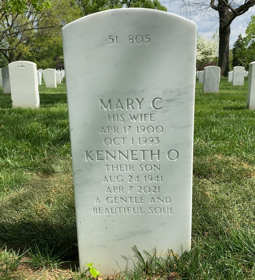 Back of headstone — Ulysses G Shelton