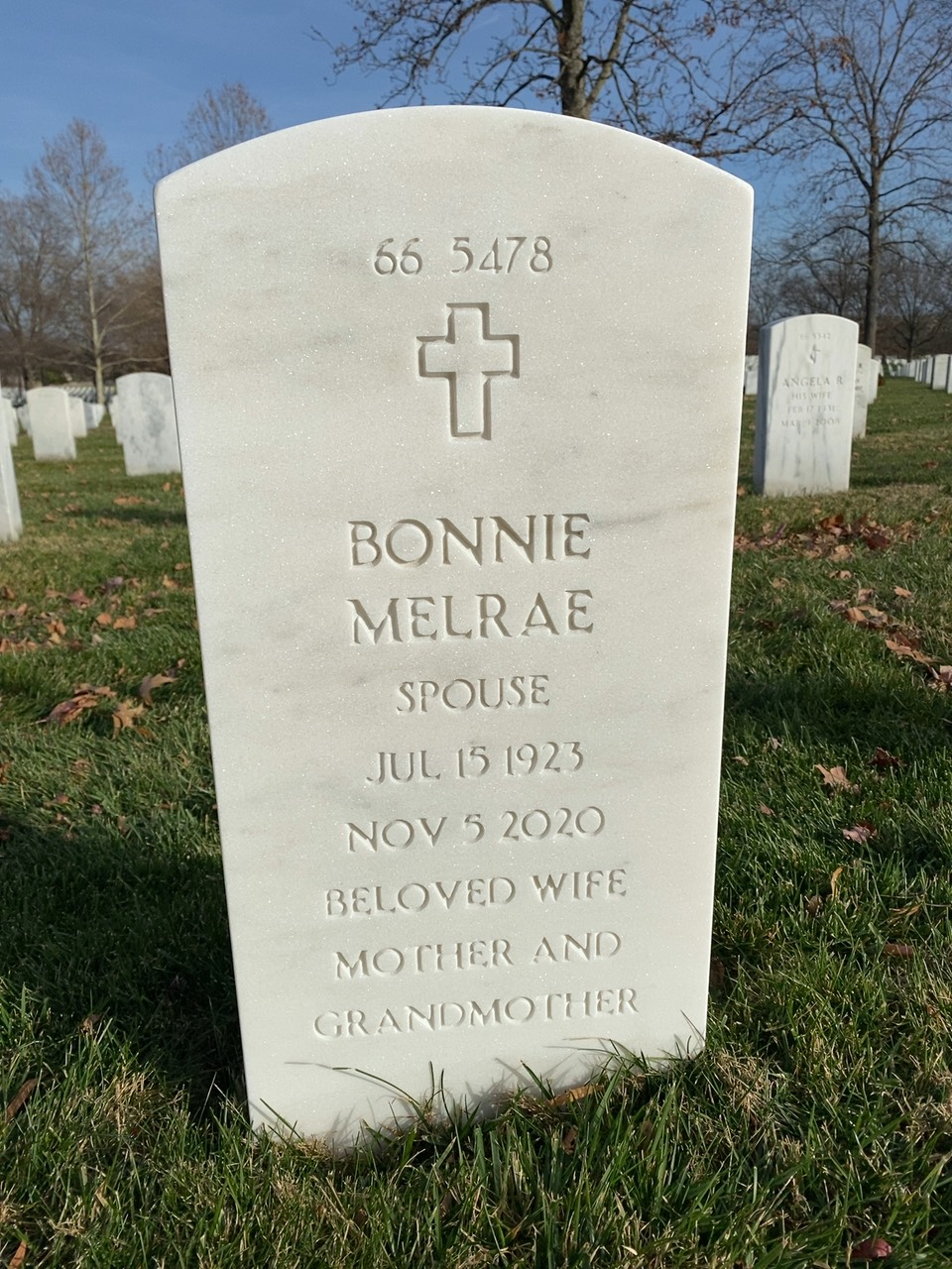 Back of headstone — John Aller